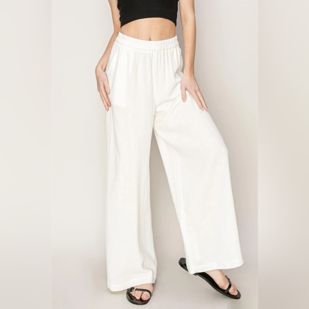 Fever White Wide-Leg Women's Pants